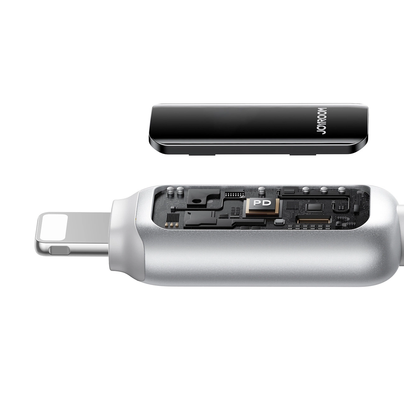 USB-A to Lightning Data and Charging Cable Joyroom S-A55 StarFlight Display, 18W, 1.2m, White