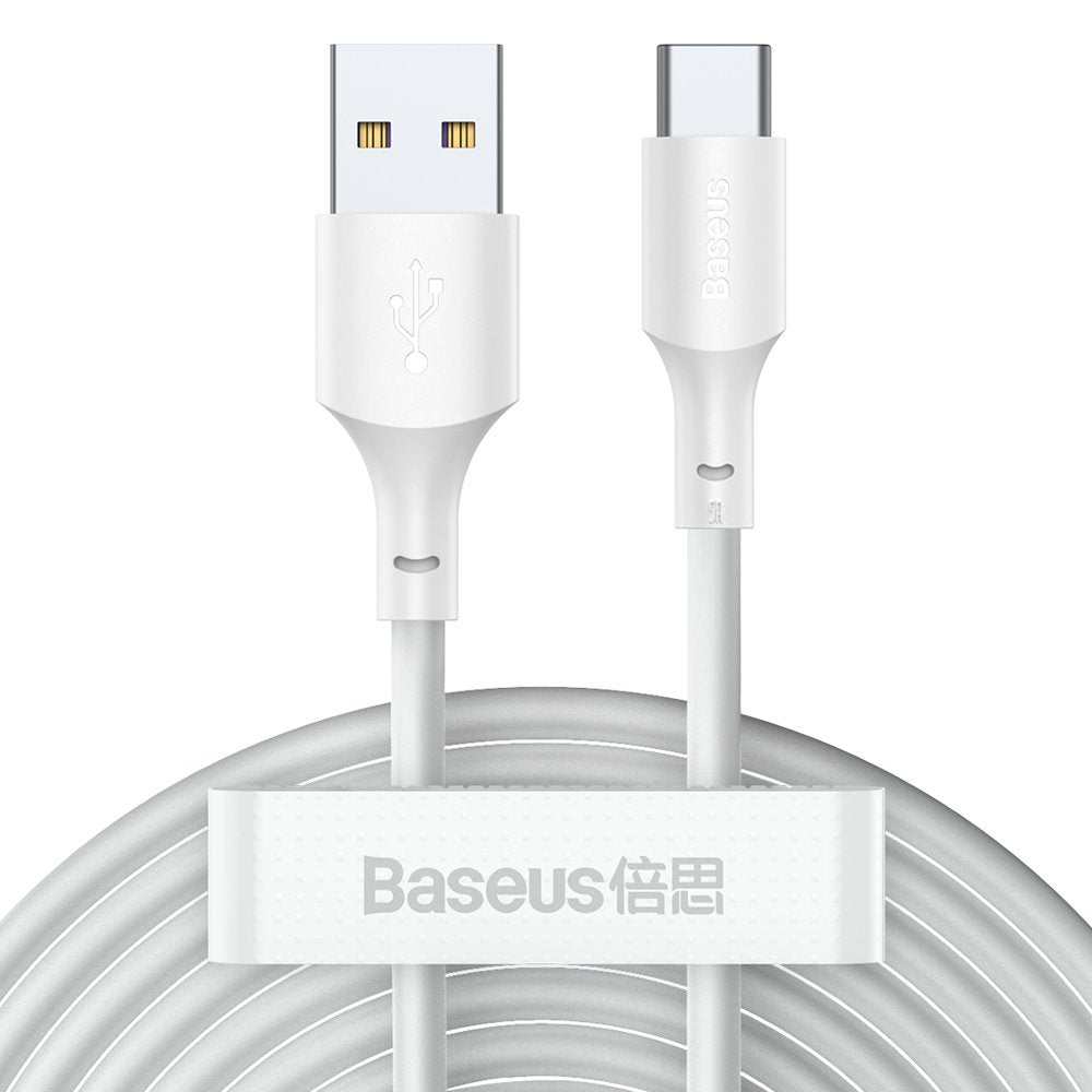 Data and Charging Cable USB-A - USB-C Baseus, 40W, 1.5m, White TZCATZJ-02