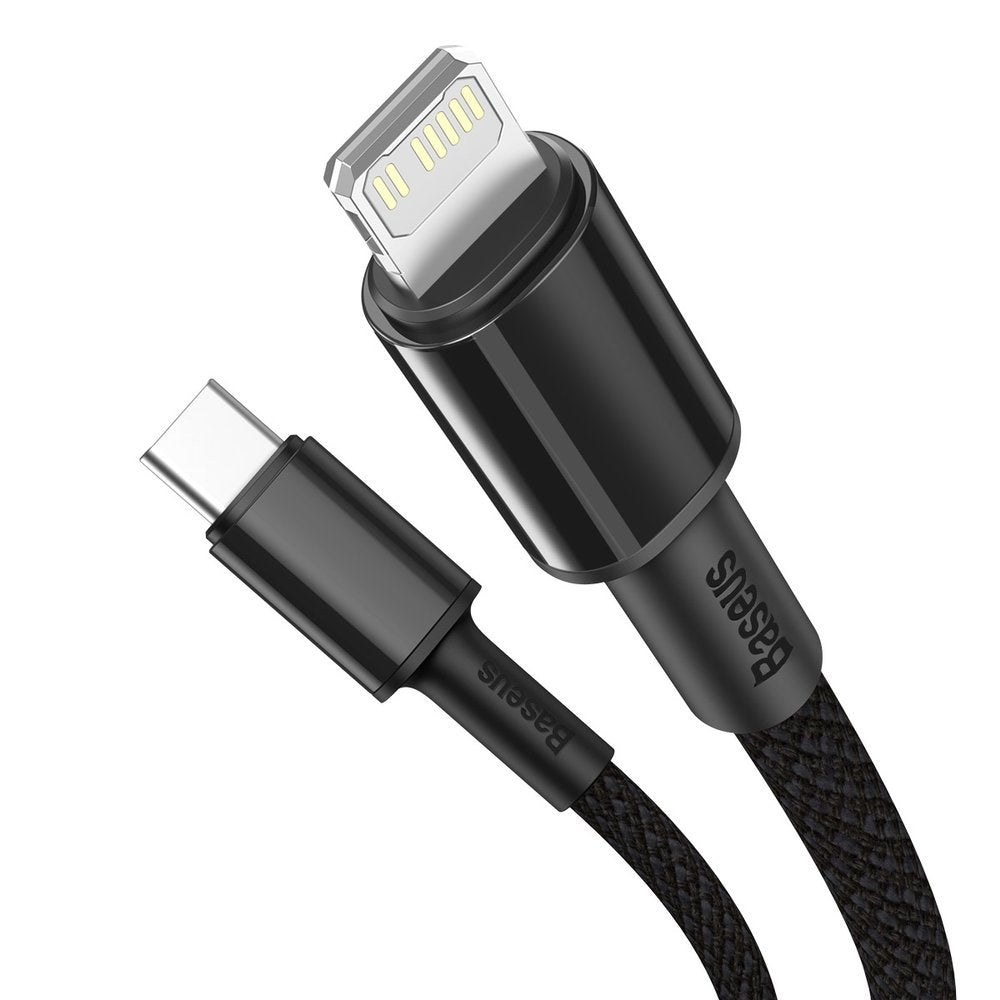 USB-C Data and Charging Cable - Lightning Baseus High Density Braided, 20W, 2m, Black CATLGD-A01