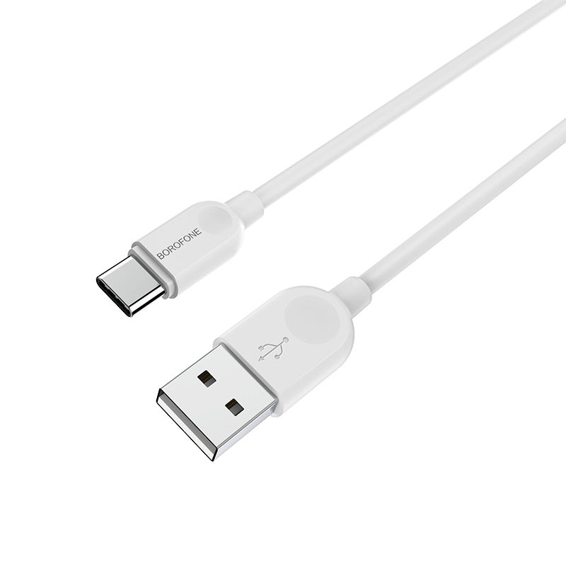 Borofone BX14 LinkJet USB-A - USB-C Data and Charging Cable, 18W, 1m, White