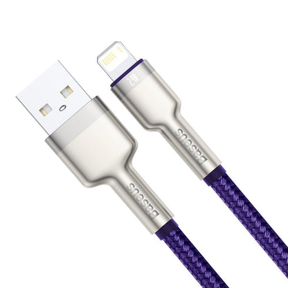 Data and Charging Cable USB-A - Lightning Baseus Cafule Metal Series, 18W, 1m, Purple CALJK-A05