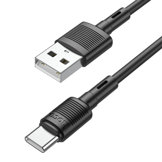 USB-A to USB-C Data and Charging Cable HOCO X83 Victory, 20W, 1m, Black