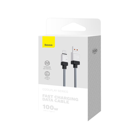 Baseus CoolPlay USB-A to USB-C Data and Charging Cable, 100W, 1m, Black CAKW000601