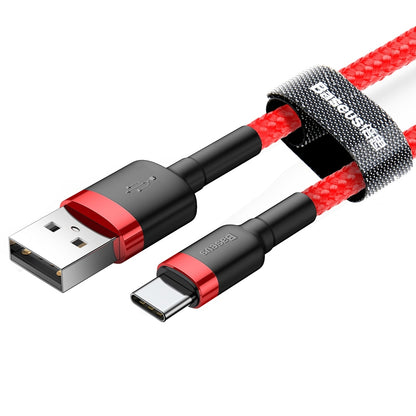 Data and Charging Cable USB-A - USB-C Baseus Coffee, 18W, 0.5m, Red CATKLF-A09