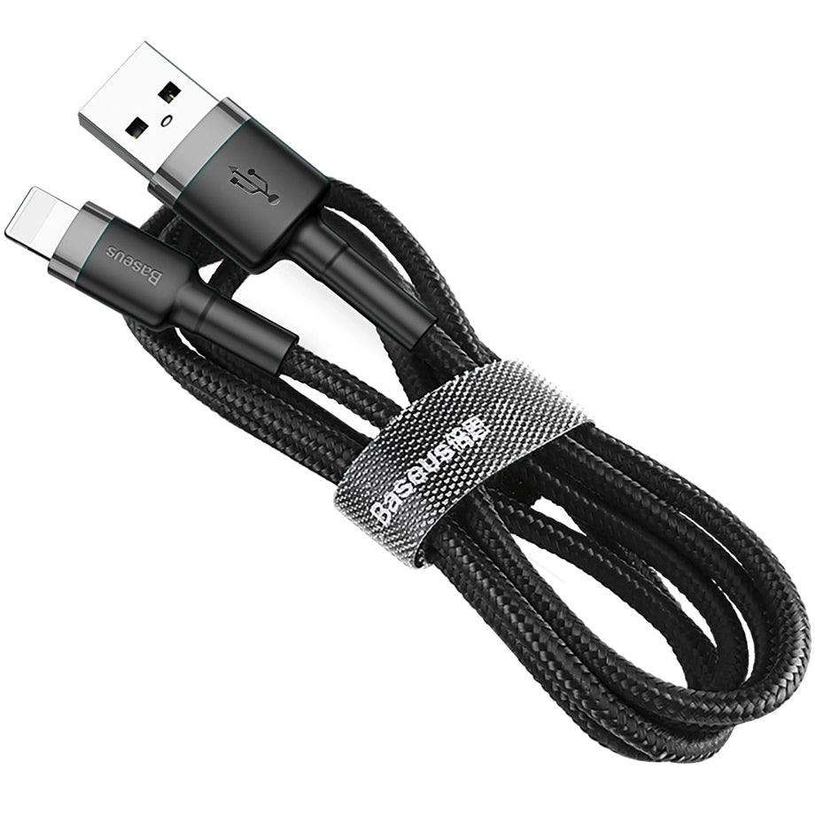 Data and Charging Cable USB-A - Lightning Baseus Coffee, 18W, 0.5m, Gray CALKLF-AG1