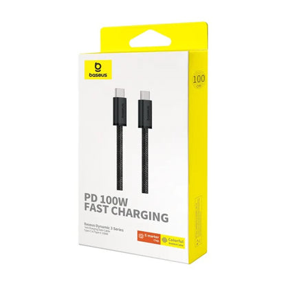 Data and Charging Cable USB-C - USB-C Baseus Dynamic 3 Series, 100W, 2m, Black P10367000111-01