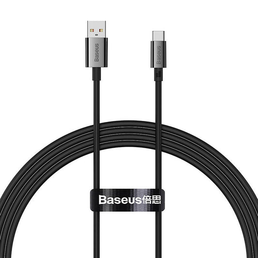 Data and Charging Cable USB-A - USB-C Baseus Superior Series, 100W, 1.5m, Black P10320102114-01