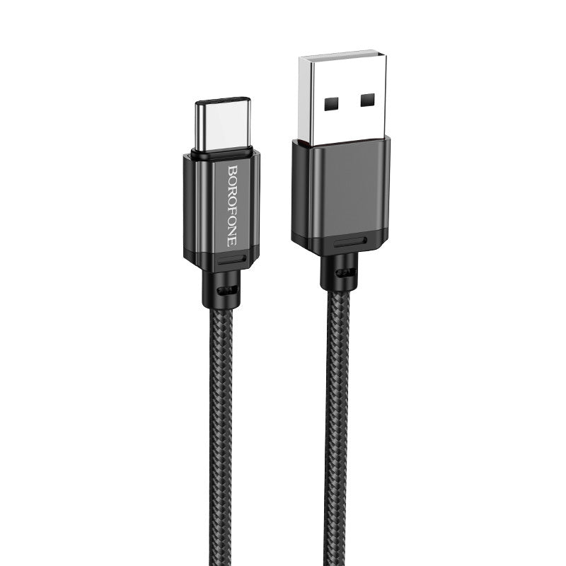 Borofone BX87 Sharp USB-A - USB-C Data and Charging Cable, 60W, 1m, Black