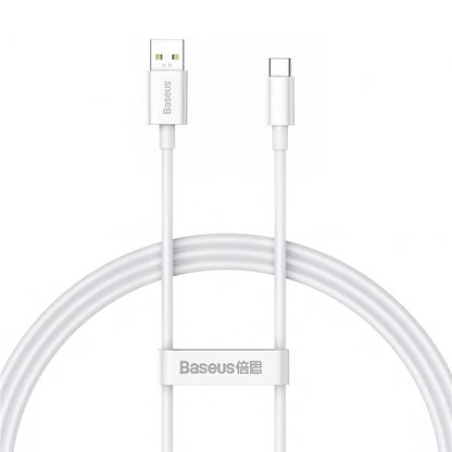 Data and Charging Cable USB-A - USB-C Baseus Superior Series, 65W, 1m, White CAYS000902 CAYS000902 