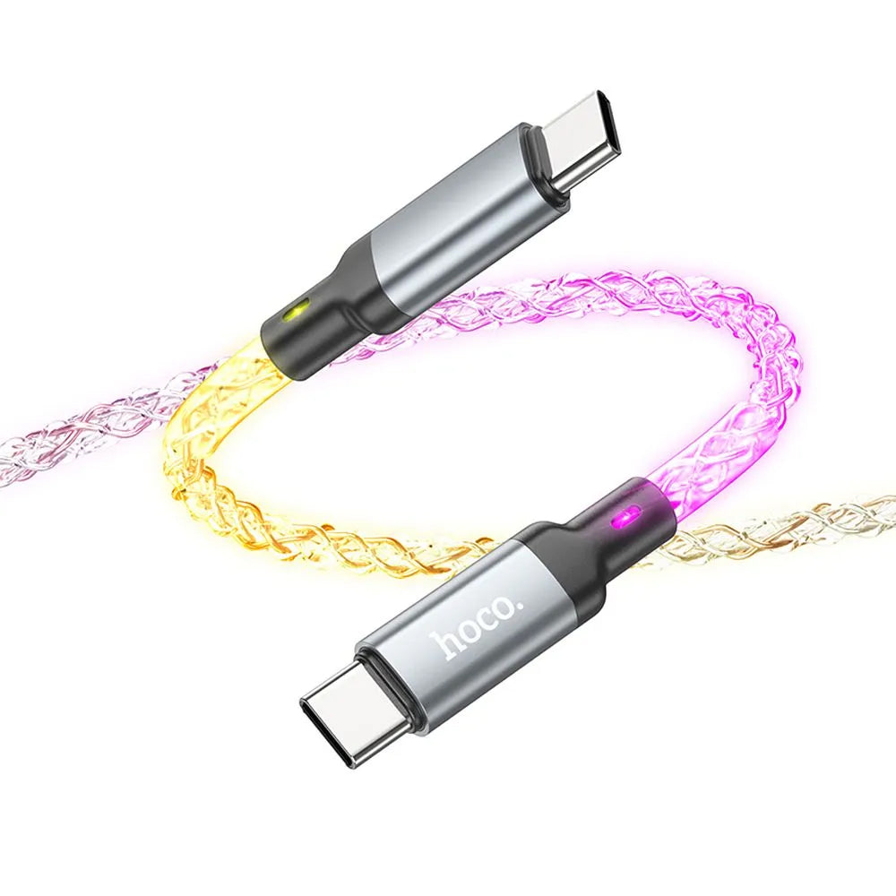 USB-C Data and Charging Cable - USB-C HOCO U112, 60W, 1m, Gray