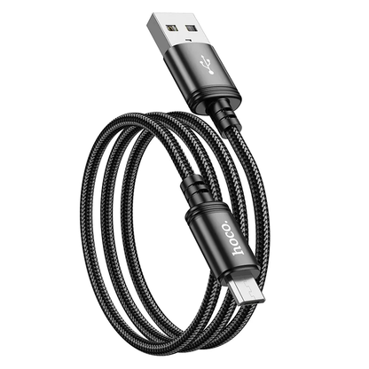 USB-A to microUSB Data and Charging Cable HOCO X89, 18W, 1m, Black