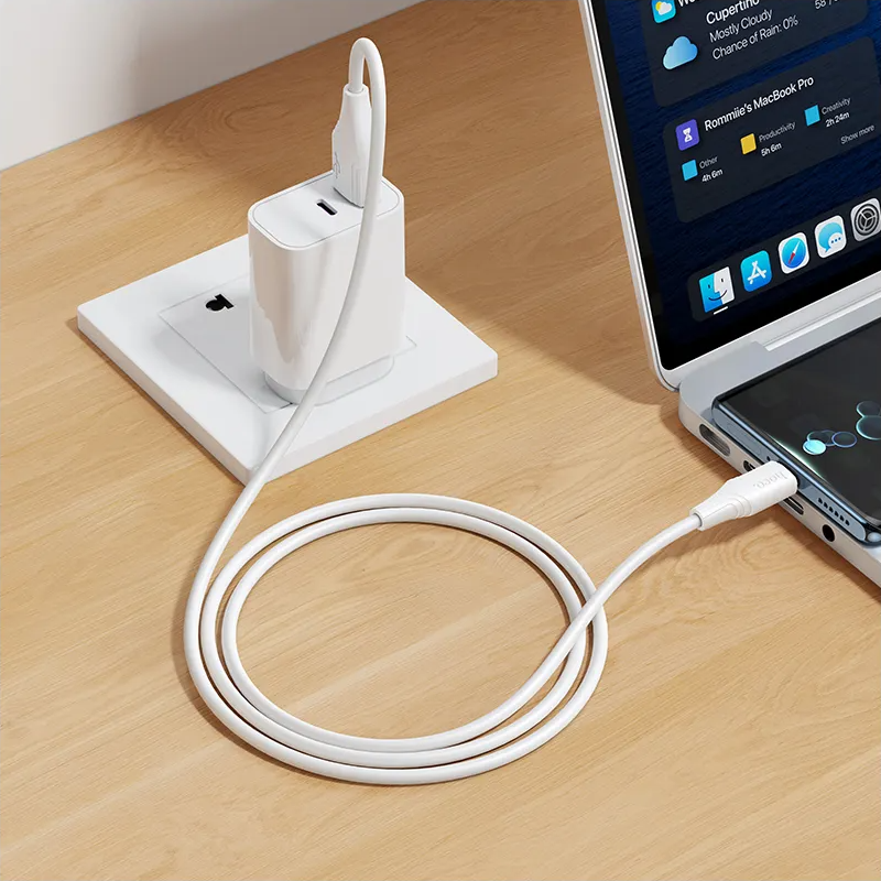 USB-A to USB-C Data and Charging Cable HOCO X124, 18W, 1m, White