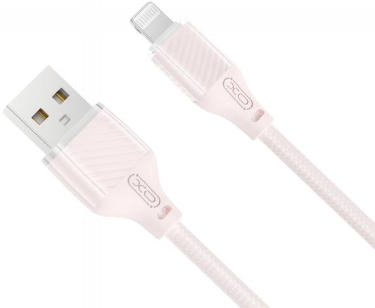 USB-A to Lightning Data and Charging Cable XO Design NB291, 18W, 1m, Pink