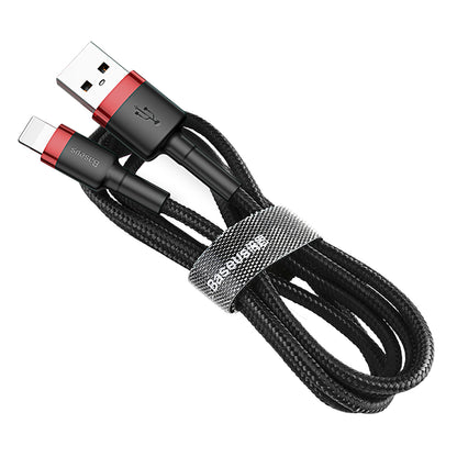 Data and Charging Cable USB-A - Lightning Baseus Coffee, 15W, 2m, Red CALKLF-C19