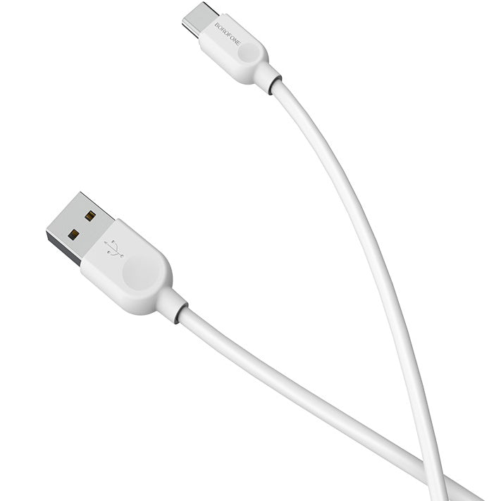 Borofone BX14 LinkJet USB-A - USB-C Data and Charging Cable, 18W, 1m, White