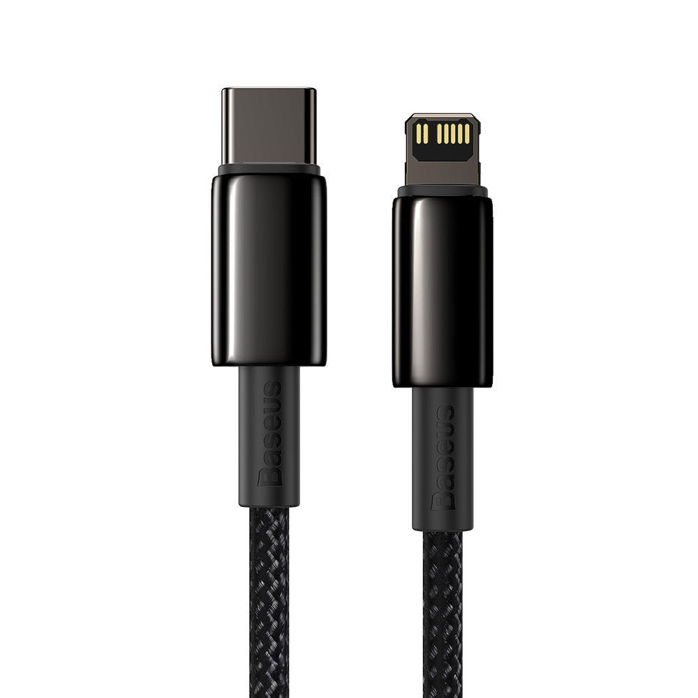 Data and Charging Cable USB-C - Lightning Baseus Tungsten Gold, 20W, 1m, Black CATLWJ-01