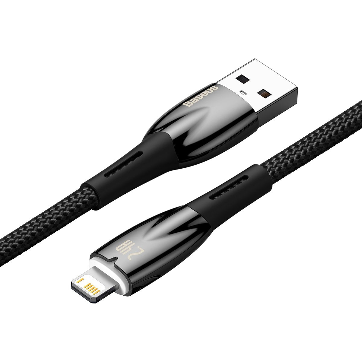 Data and Charging Cable USB-A - Lightning Baseus Glimmer Series, 20W, 2m, Black