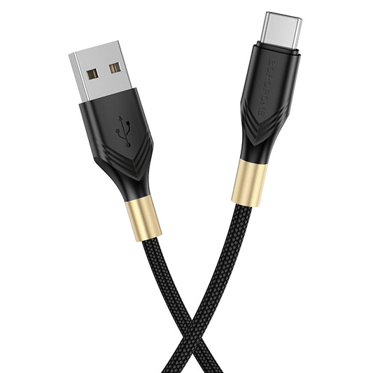 Data and Charging Cable USB-A - USB-C Borofone BX92 Advantage, 18W, 1m, Black