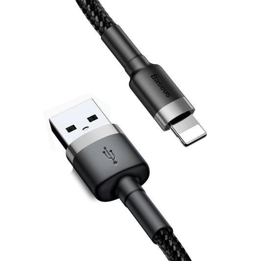 Data and Charging Cable USB-A - Lightning Baseus Coffee, 18W, 0.5m, Gray CALKLF-AG1