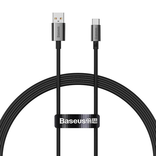 Data and Charging Cable USB-A - USB-C Baseus Superior Series, 100W, 1m, Black