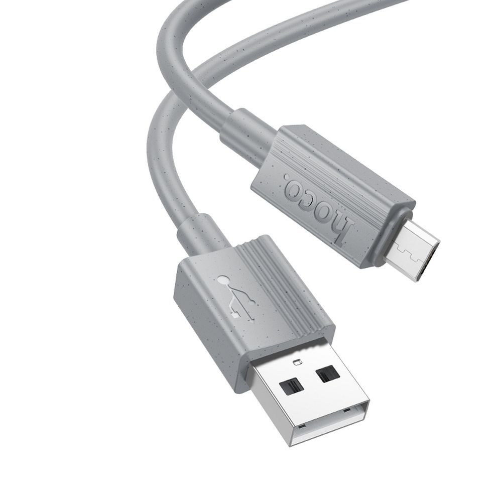 USB-A to microUSB Data and Charging Cable HOCO X107, 18W, 1m, Gray