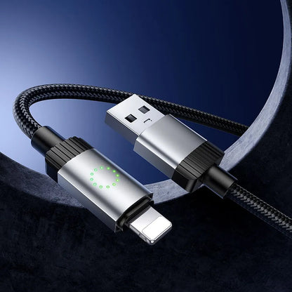 USB-A to Lightning Data and Charging Cable HOCO X117, 18W, 1m, Black
