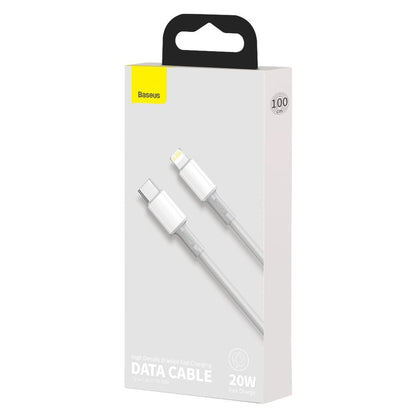 USB-C Data and Charging Cable - Lightning Baseus High Density Braided, 20W, 2m, White CATLGD-A02