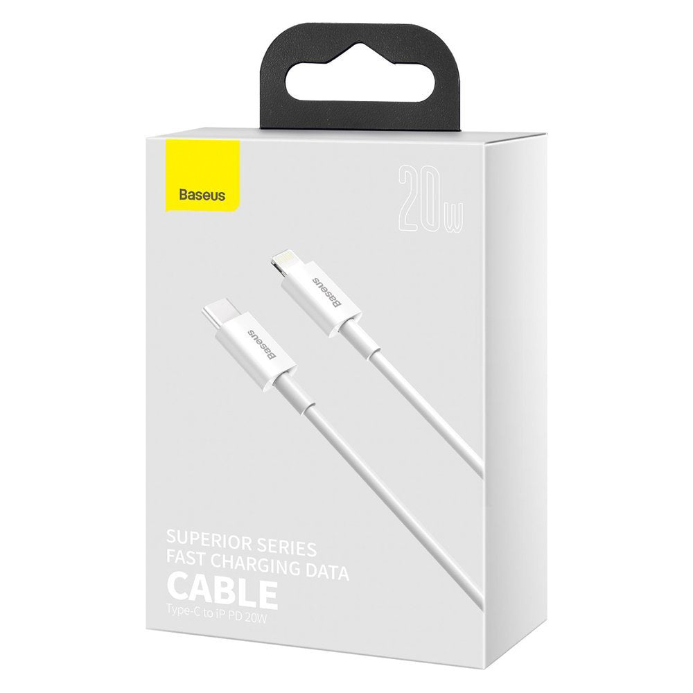 Data and Charging Cable USB-C - Lightning Baseus Superior Series, 20W, 1m, White CATLYS-A02