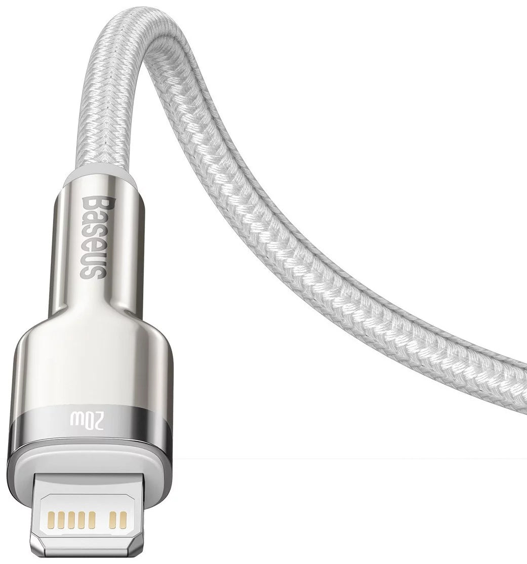 Data and Charging Cable USB-C - Lightning Baseus Cafule Metal Series, 20W, 1m, White CATLJK-A02