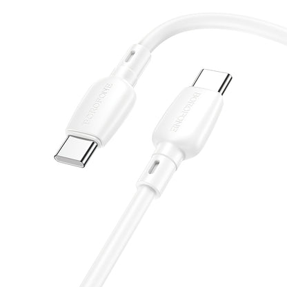 Borofone BX93 USB-C - USB-C Data and Charging Cable, 60W, 1m, White