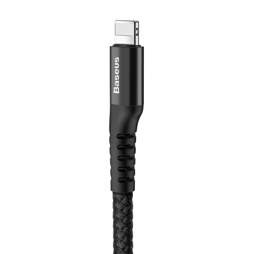 Baseus Fish Eye Spring USB-A - Lightning Data and Charging Cable, 18W, 1m, Black CALSR-01