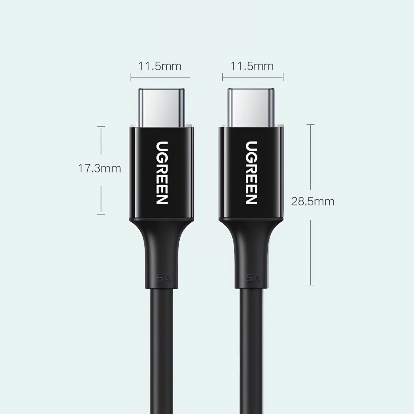 USB-C Data and Charging Cable - USB-C UGREEN US300, 100W, 2m, White