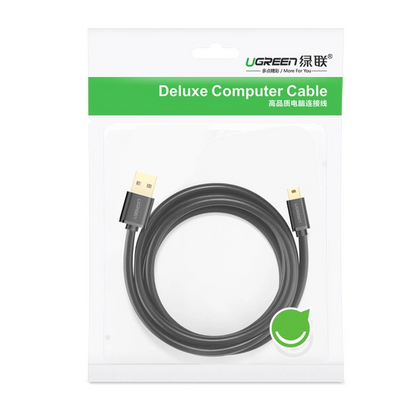 USB-A to miniUSB Data and Charging Cable UGREEN US132, 3m, Black