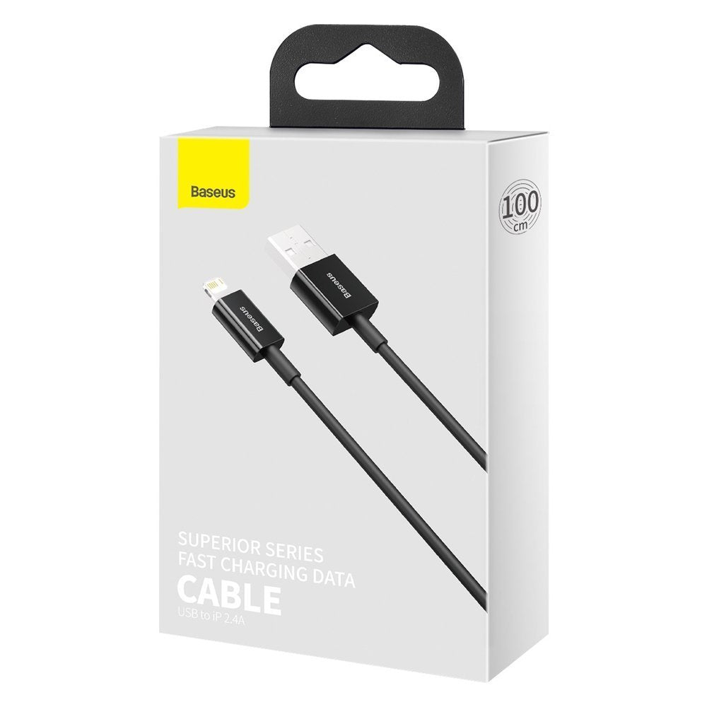 Data and Charging Cable USB-A - Lightning Baseus Superior Series, 20W, 1m, Black CALYS-A01