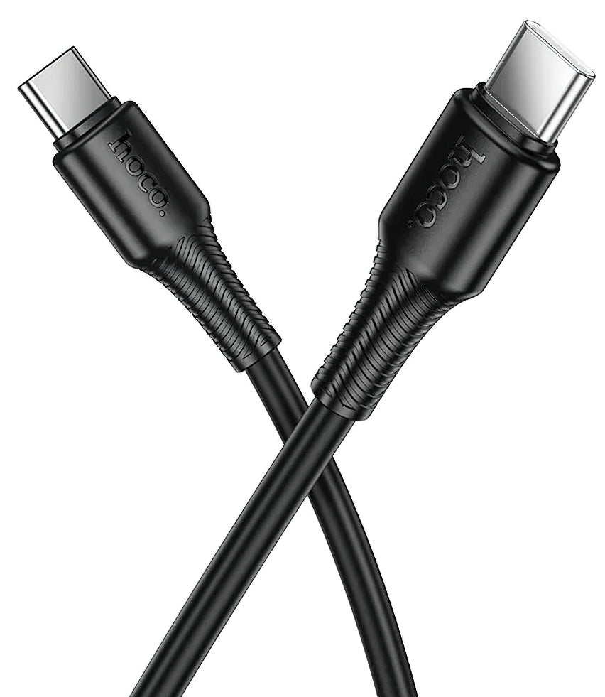 USB-C Data and Charging Cable - USB-C HOCO X120, 60W, 1m, Black