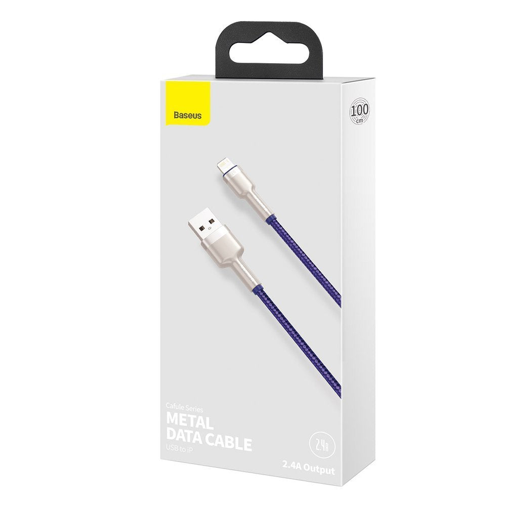 Data and Charging Cable USB-A - Lightning Baseus Cafule Metal Series, 18W, 1m, Purple CALJK-A05