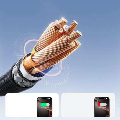 USB-C Data and Charging Cable - USB-C Joyroom S-A28 Flash, 60W, 1m, Black