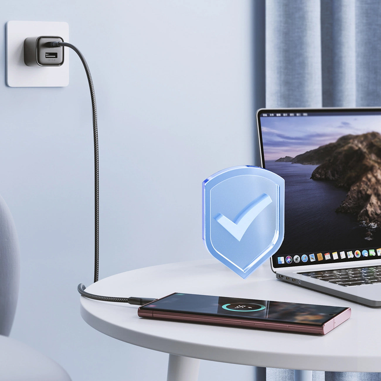 USB-C Data and Charging Cable - USB-C Joyroom S-A11, 60W, 0.25m, Black