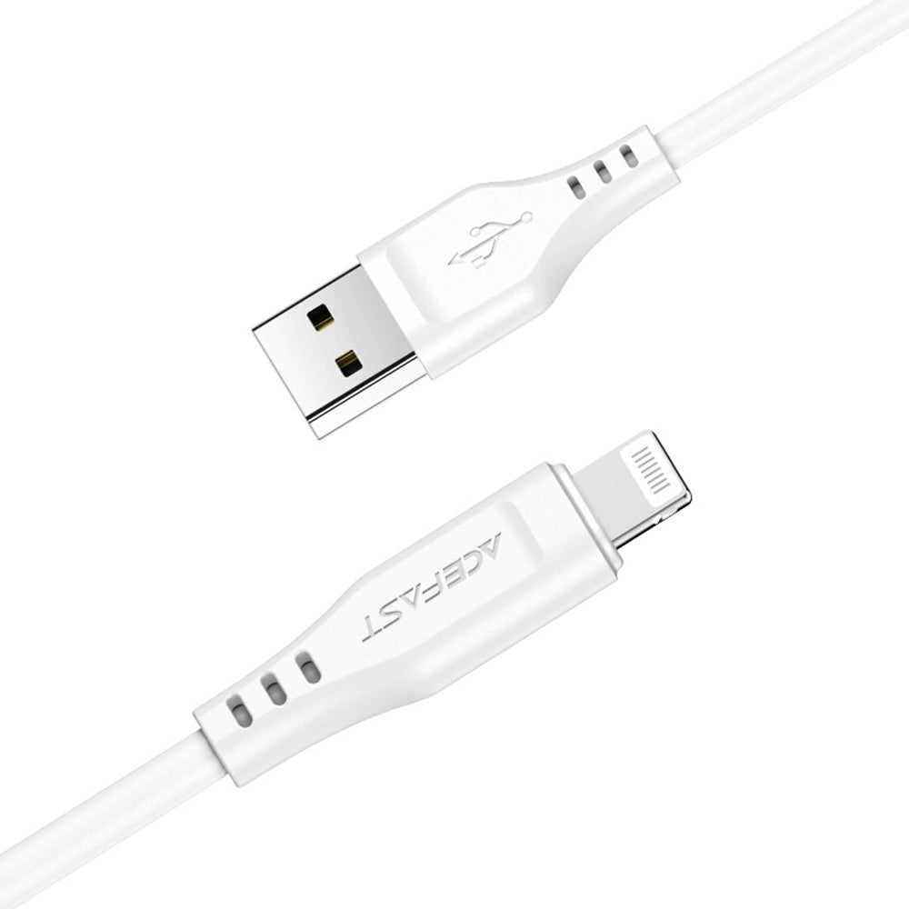 USB-A to Lightning Data and Charging Cable Acefast C3-02, 18W, 1.2m, Black