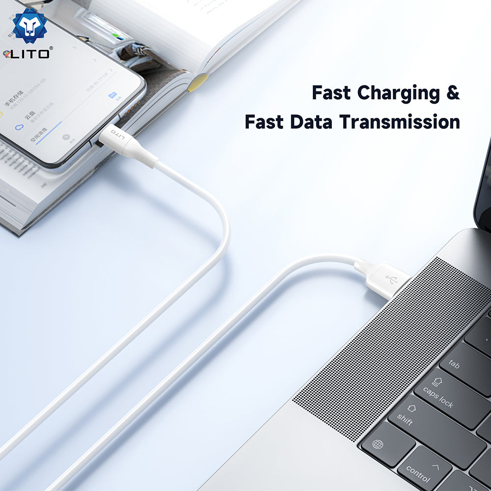 USB-A to Lightning Data and Charging Cable Lito LD06L, 18W, 1m, Black