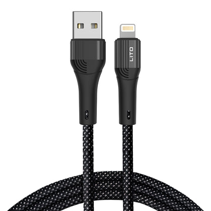USB-A to Lightning Data and Charging Cable Lito LD14, 18W, 1m, Black