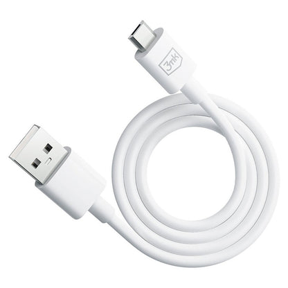 USB-A to microUSB Data and Charging Cable 3MK Hyper, 18W, 1.2m, White