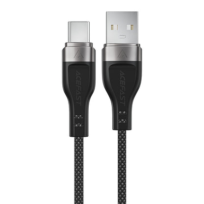 USB-A to USB-C Data and Charging Cable Acefast C11-04, 18W, 1.2m, Black