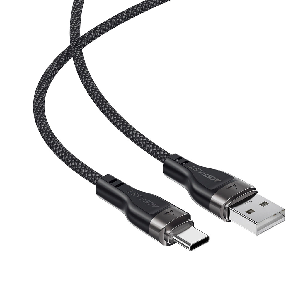 USB-A to USB-C Data and Charging Cable Acefast C11-04, 18W, 1.2m, Black