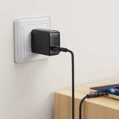 USB-A to USB-C Data and Charging Cable Acefast C11-04, 18W, 1.2m, Black