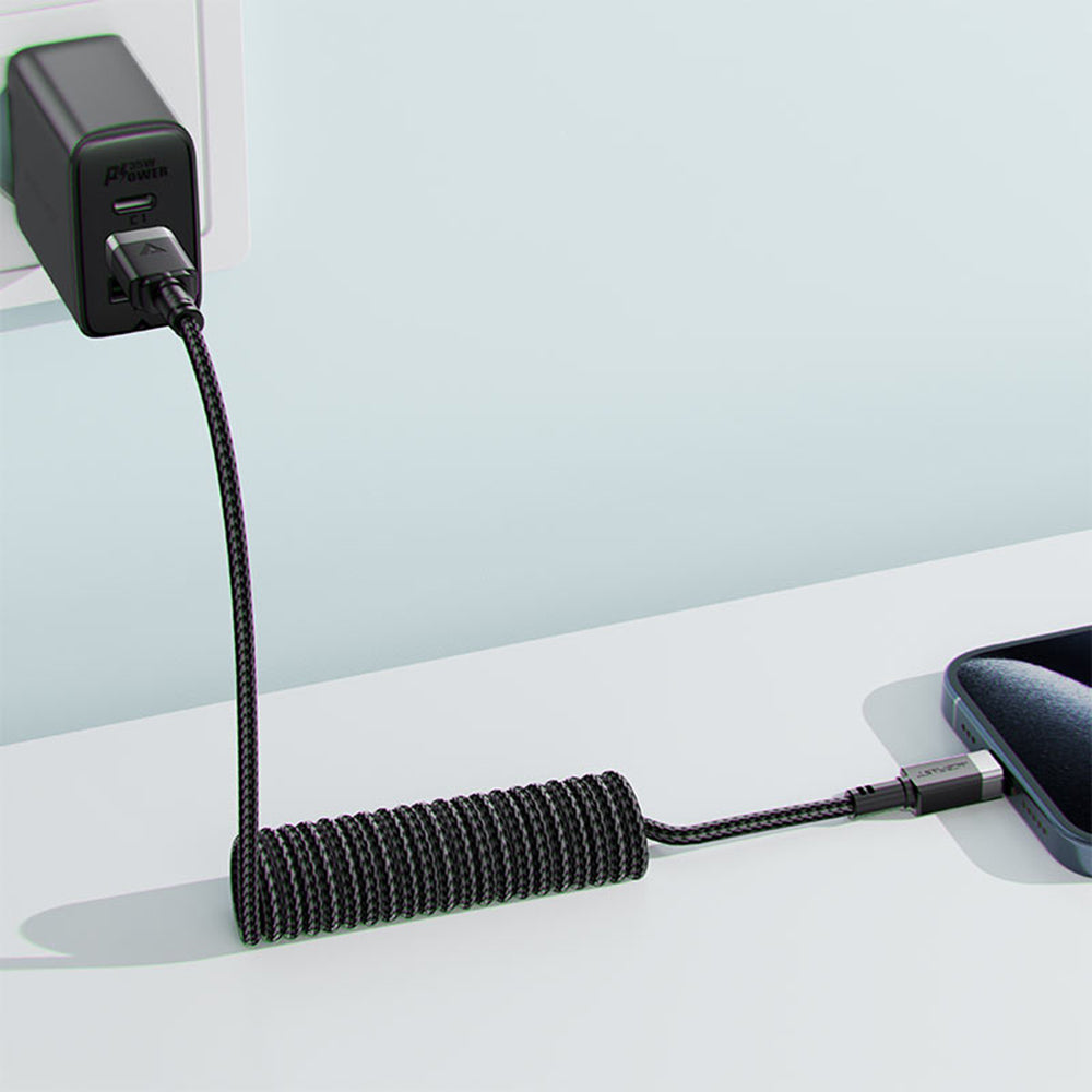 USB-A to USB-C Acefast C14-04 Data and Charging Cable, 18W, 1.2m, Black