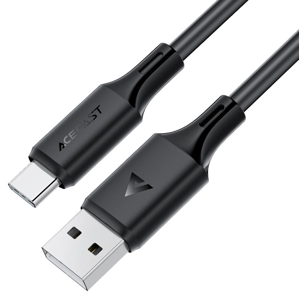 USB-A to USB-C Data and Charging Cable Acefast C17-04, 18W, 1.2m, Black