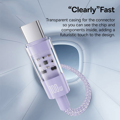USB-A to USB-C Baseus Gem Data and Charging Cable, 100W, 2m, Purple P10373002511-01