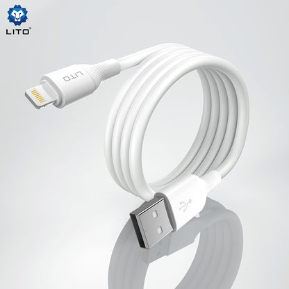 USB-A to USB-C Data and Charging Cable Lito LD06T, 18W, 1m, White