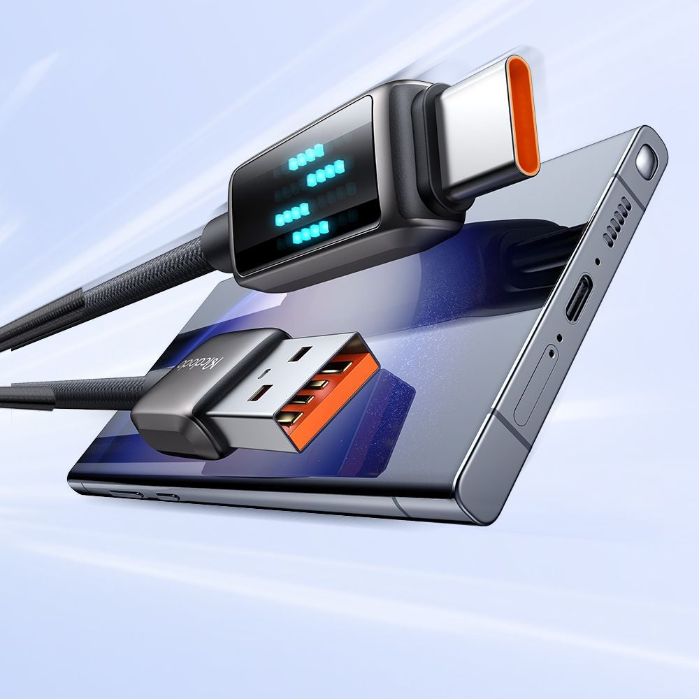 USB-A to USB-C McDodo CA-2350 Display Data and Charging Cable, 100W, 1.2m, Black